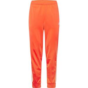Sportovní kalhoty ADIDAS SPORTSWEAR oranžově červená / bílá