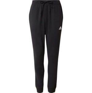 Sportovní kalhoty 'Essentials Fleece Tapered Cuffed' ADIDAS SPORTSWEAR černá / bílá