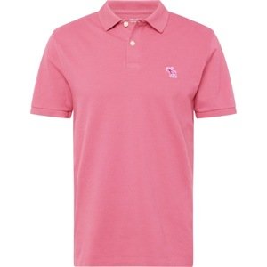 Tričko Abercrombie & Fitch pink / bílá