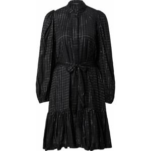 Košilové šaty 'Forsythia Leola' Bruuns Bazaar černá / stříbrná