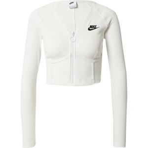 Sportovní mikina Nike Sportswear černá / bílá