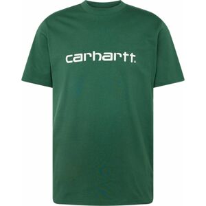 Tričko Carhartt WIP trávově zelená / bílá