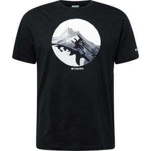 Funkční tričko 'Path Lake' Columbia čedičová šedá / kouřově šedá / černá / bílá