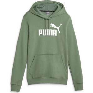 Sportovní mikina Puma zelená / bílá