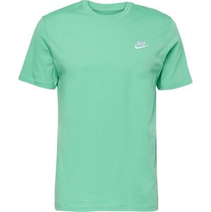 Tričko Nike nefritová / bílá