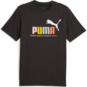 Funkční tričko Puma žlutá / pastelově růžová / černá / bílá