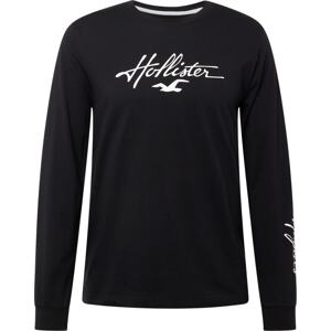 Tričko Hollister černá / bílá