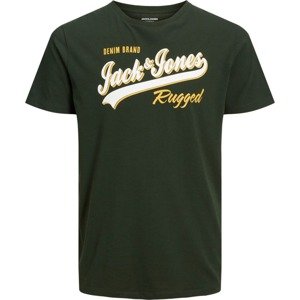 Tričko jack & jones žlutá / zelená / bílá
