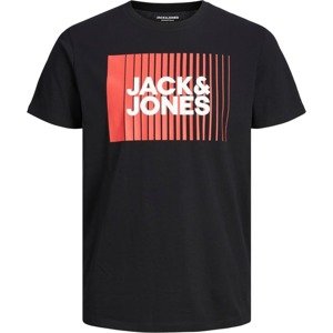 Tričko Jack & Jones Plus červená / černá / bílá