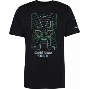 Tričko Nike Sportswear zelená / černá / bílá