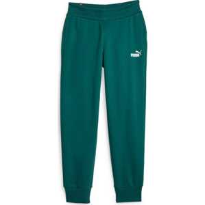 Sportovní kalhoty Puma tmavě zelená / bílá