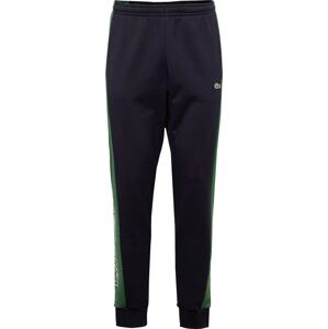 Sportovní kalhoty Lacoste antracitová / zelená / bílá