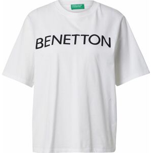 Tričko United Colors of Benetton černá / bílá