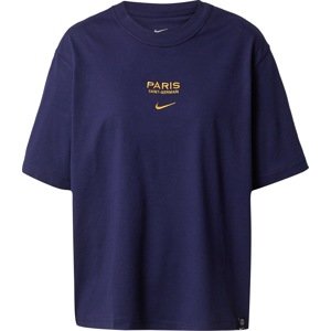 Funkční tričko 'FEARLESS' Nike tmavě modrá / limone