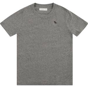 Tričko Abercrombie & Fitch šedý melír / černá