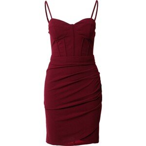Šaty Skirt & Stiletto vínově červená
