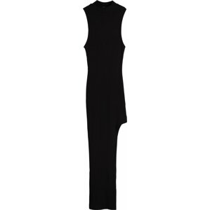 Úpletové šaty Bershka černá
