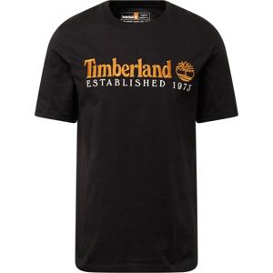 Tričko Timberland oranžová / černá / přírodní bílá