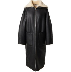 Přechodný kabát 'Chelsea' EDITED černá / barva bílé vlny