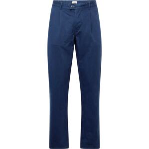 Kalhoty se sklady v pase Blend tmavě modrá