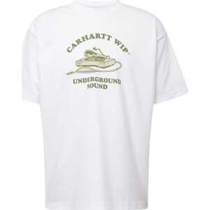 Tričko 'Underground Sound' Carhartt WIP béžová / khaki / bílá