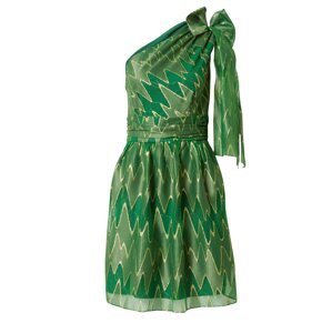 SWING Koktejlové šaty zlatá / khaki / trávově zelená