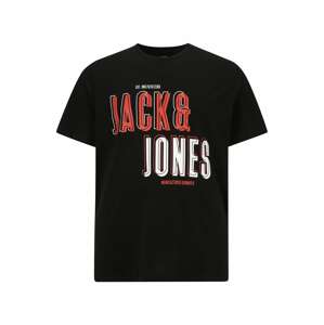 Jack & Jones Plus Tričko  červená / černá / bílá