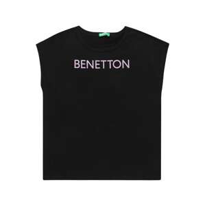 UNITED COLORS OF BENETTON Tričko růžová / černá