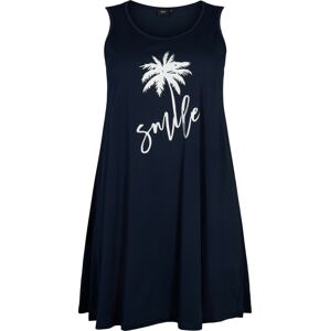 Zizzi Letní šaty 'Mira' noční modrá / bílá