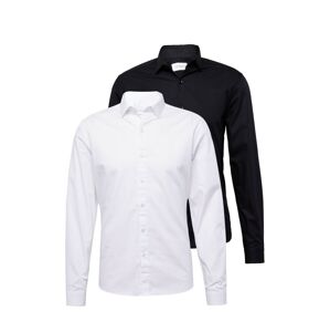 TOPMAN Košile černá / bílá