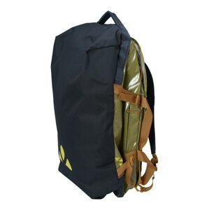 VAUDE Sportovní taška 'CityDuffel 65' tmavě modrá / světle hnědá / žlutá / zelená