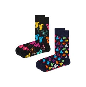 Happy Socks Ponožky  noční modrá / žlutá / oranžová / černá