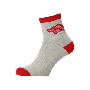 VANS Ponožky  šedý melír / červená