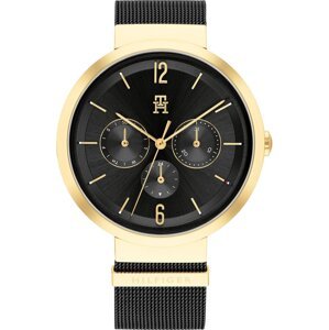 TOMMY HILFIGER Analogové hodinky  zlatá / černá