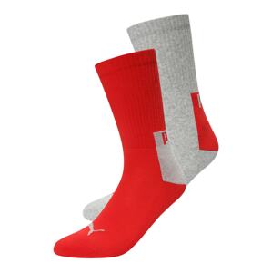 PUMA Ponožky  šedá / červená