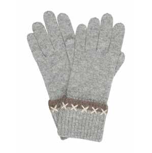 CODELLO Prstové rukavice brokátová / šedý melír / bílá