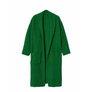 MANGO Pletený kabátek  trávově zelená