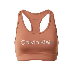 Calvin Klein Sport Podprsenka hnědá / bílá