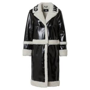 Karl Lagerfeld Zimní kabát  černá / bílá