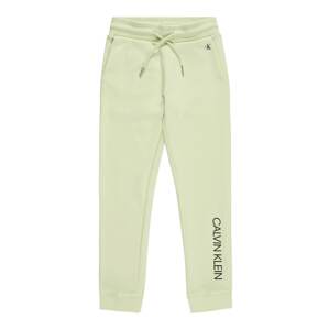Calvin Klein Jeans Kalhoty  světle zelená / černá