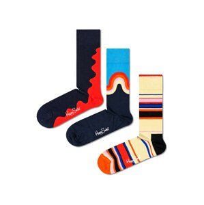 Happy Socks Ponožky  modrá / námořnická modř / pastelově žlutá / červená