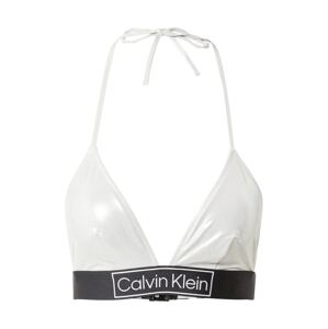 Calvin Klein Swimwear Horní díl plavek  stříbrně šedá / černá / bílá