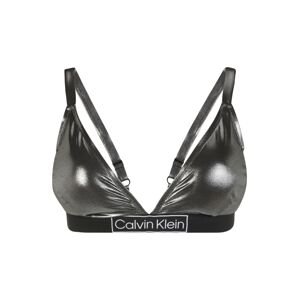 Calvin Klein Swimwear Plus Horní díl plavek stříbrně šedá / černá / bílá