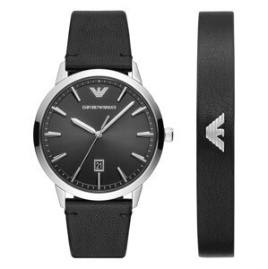 Emporio Armani Analogové hodinky černá / stříbrná