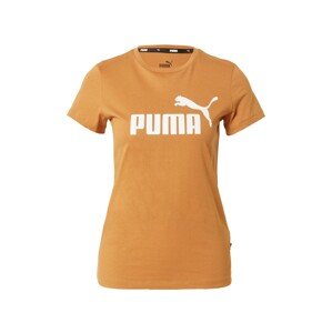 PUMA Funkční tričko béžová / bílá