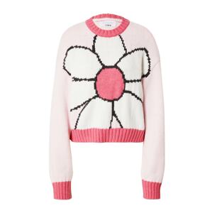 florence by mills exclusive for ABOUT YOU Svetr 'Cyprine' pink / pastelově růžová / černá / bílá