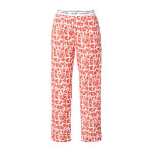 Calvin Klein Underwear Pyžamové kalhoty  korálová / bílá