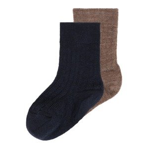 Lindex Ponožky  hnědá / černá