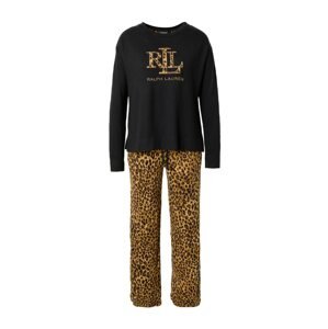 Lauren Ralph Lauren Pyžamo  velbloudí / hnědá / starorůžová / černá