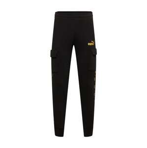 PUMA Sportovní kalhoty zlatě žlutá / černá